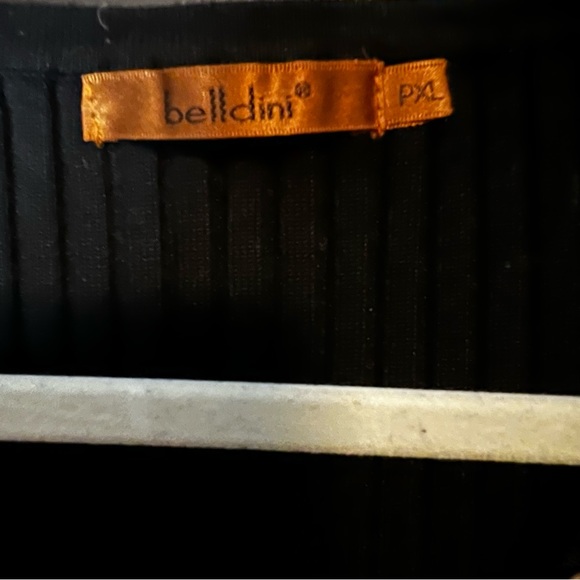 🌟HP Belldini Rib Knit Amber Topaz Jewel Gold Zipper Tank | Black | Size PXL - Picture 4 of 6